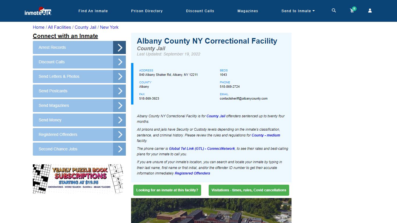 Albany County NY Correctional Facility - Inmate Locator - Albany, NY